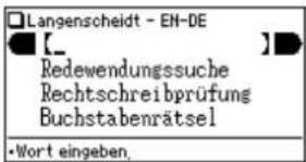 Langenscheidt - EN-DE [_ Redewendungssuche Rechtschreibprüfung Buchstabenrätsel •Wort eingeben.