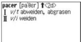 pacer [pa'θεr] ↑<2d> Ⅰ v/t abweiden, abgrasen Ⅱ v// weiden