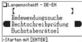 Langenscheidt - DE-EN 【 】 Redewendungssuche Rechtschreibprüfung Buchstabenrätsel •Starten mit [ENTER]