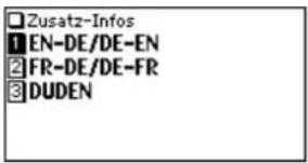□ Zusatz-Infos 1 EN-DE/DE-EN 2 FR-DE/DE-FR 3 DUDEN