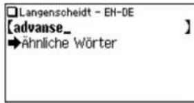 Langensoheidt - EN-DE 【advanse_ 】 → Ähnliche Wörter
