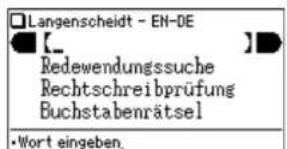 Langenscheidt - EN-DE [_ Redewendungssuche Rechtschreibprüfung Buchstabenrätsel •Wort eingeben.