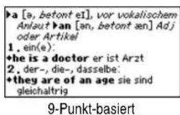 ▶a [ə, betont e1], vor vokalischem Anlaut ▶an [an, betont æn] Adj oder Artikel 1. ein(e): +he is a doctor er ist Arzt 2. der-, die-, dasselbe: +they are of an age sie sind gleichaltrig 9-Punkt-basiert