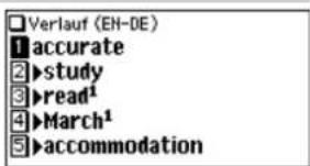SHARP PW-E410 - Löschen von Einträgen in der Verlaufsliste - 1