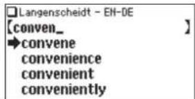 Langenscheidt - EN-DE [conven_ ] →convene convenience convenient conveniently