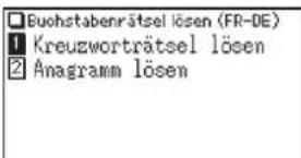 Buchstabenrätsel lösen (FR-DE) Kreuzworträteel lösen Anagramm lösen
