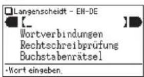 Langenscheidt - EN-DE Wortverbindungen Rechtschreibprüfung Buchstabenrätsel •Wort eingeben.