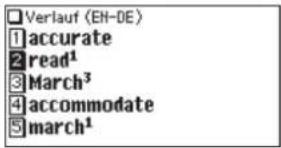 SHARP PW-E420 - Löschen von Einträgen in der Verlaufsliste - 4