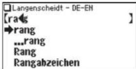 Langenscheidt - DE-EN [rang] →rang ...rang Rang Rangabzeichen