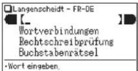 Langenscheidt - FR-DE Wortverbindungen Rechtschreibprüfung Buchstabenrätsel • Wort eingeben.