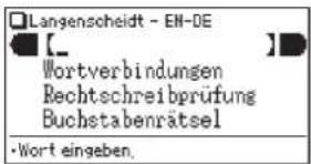 Langenscheidt - EN-DE [_ Wortverbindungen Rechtschreibprüfung Buchstabenrätsel • Wort eingeben.
