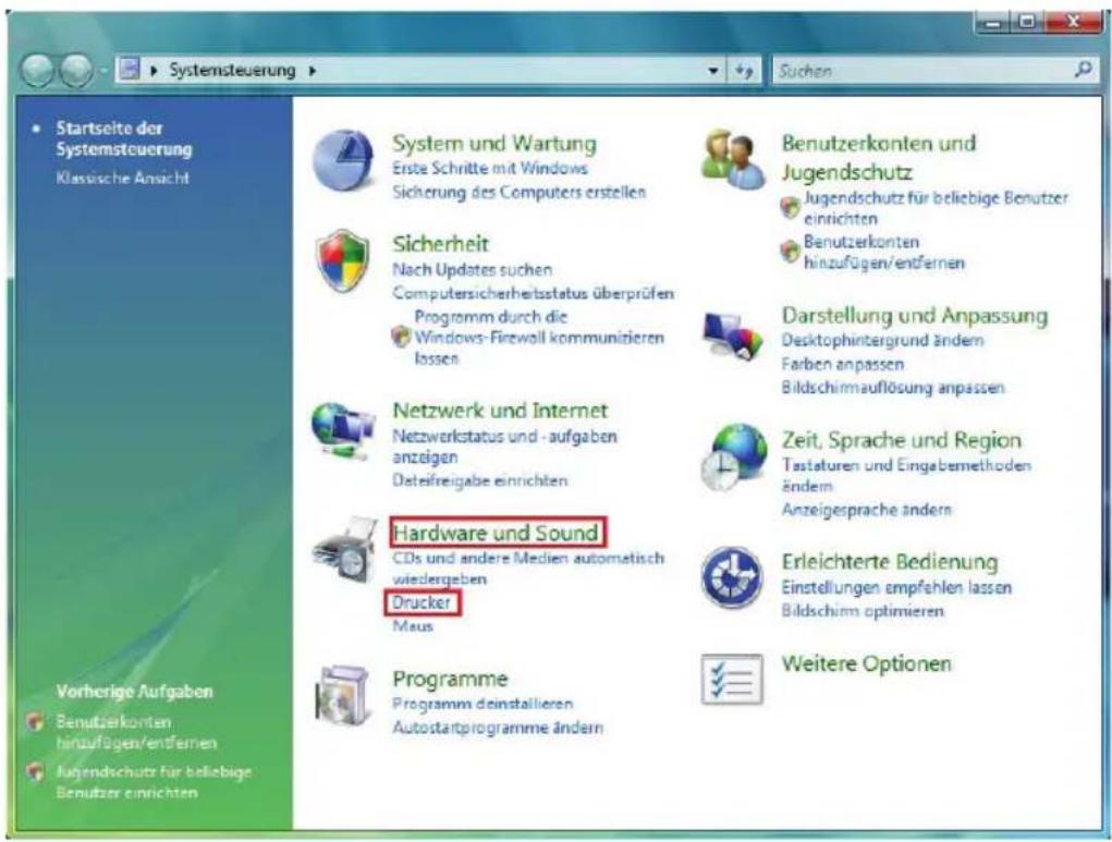 Startseite der Systemsteuerung Klassische Ansicht Vorherige Aufgaben Benutzerkonten hinzufügen/entfernen Jugendschutz für beliebige Benutzer einrichten System und Wartung Erste Schritte mit Windows Sicherung des Computers erstellen Sicherheit Nach Updates suchen Computersicherheitsstatus überprüfen Programm durch die Windows-Firewall kommunistieren lossen Netzwerk und Internet Netzwerkstatus und -aufgaben anzeigen Dateifreigabe einrichten Hardware und Sound CDs und andere Medien automatisch wiedergeben Drucker Maus Programme Programm deinstallieren Autostatprogramme ändern Benutzerkonten und Jugendschutz Jugendschutz für beliebige Benutzer einrichten Benutzerkonten hinzufügen/entfernen Darstellung und Anpassung Desktophintergrund ändern Farben anpassen Bildschirmauflösung anpassen Zeit, Sprache und Region Tastaturen und Eingabemethoden ändern Anzeigesprache ändern Erleichterte Bedienung Einstellungen empfehlen lassen Bildschirm optimieren Weitere Optionen