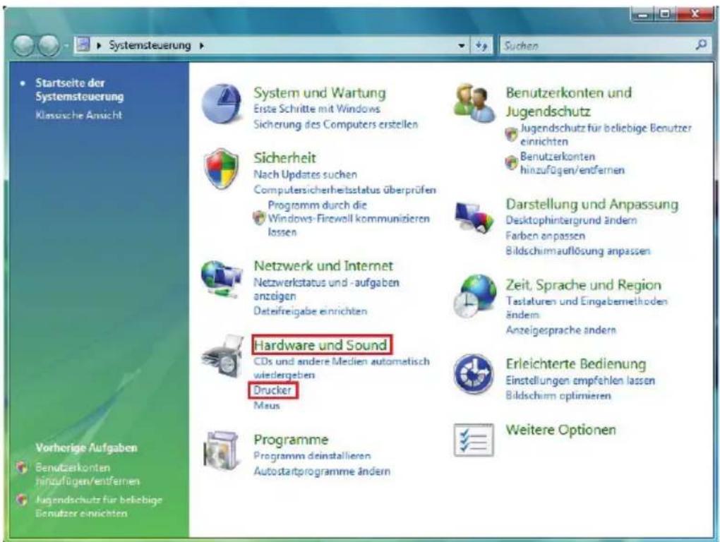 Startseite der Systemsteuerung Klassische Ansicht Vorherige Aufgaben Benutzerkonten hinzufügen/entfernen Jugendschutz für beliebige Benutzer einrichten System und Wartung Erste Schritte mit Windows Sicherung des Computers erstellen Sicherheit Nach Updates suchen Computersicherheitsstatus überprüfen Programm durch die Windows-Firewell kommunidieren lossen Netzwerk und Internet Netzwerkstatus und -aufgaben anzeigen Dateifreigabe einrichten Hardware und Sound CDs und andere Medien automatisch wiedergeben Drucker Meus Programme Programm deinstallieren Autostartprogramme ändern Benutzerkonten und Jugendschutz Jugendschutz für beliebige Benutzer einrichten Benutzerkonten hinzufügen/entfernen Darstellung und Anpassung Desktophintergrund ändern Farben anpassen Bildschumauflösung anpassen Zeit, Sprache und Region Testaturen und Eingebemethoden Ändern Anzelgesprache ändern Erleichterte Bedienung Einstellungen empfehlen lassen Bildschirm optimieren Weitere Optionen