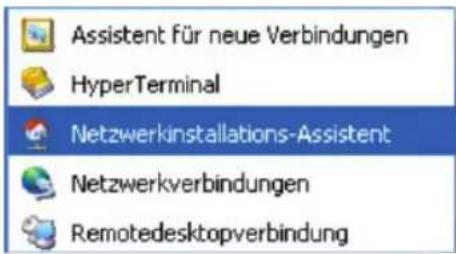 Assistent für neue Verbindungen HyperTerminal Netzwerkinstallations-Assistent Netzwerkverbindungen Remotedesktopverbindung