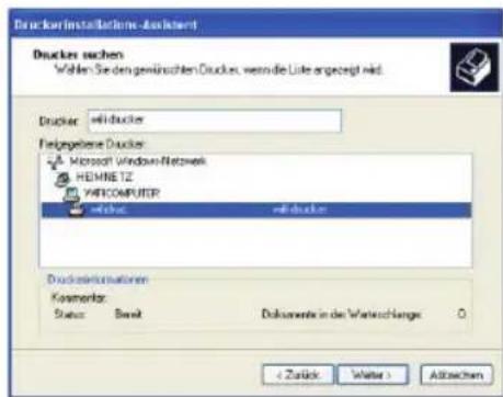 Drucker Installations - Installant Druckers suchen Wahlen Sie den gewünschten Druckes, wenn die Liste angezeigt wird. Drucker - sell drucker Filegegebene Drucker Microsoft Windows Network HEIMNETZ YATECOMPUTER selldrucker Druckersinformationen Kasementor: Status: Benefit Dokumente in die Werteichange: < Rück Waiter > Attachem