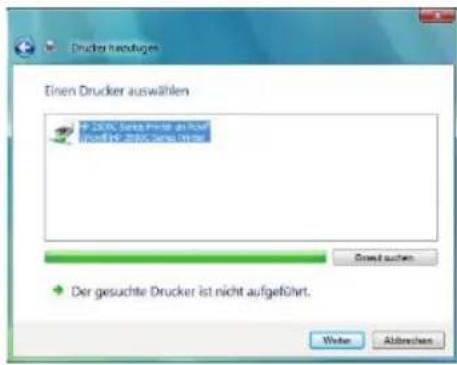 Drucker erwähungen Einen Drucker auswählen • Der gesuchte Drucker ist nicht aufgeführt. Writer Abbrevien