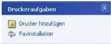 Druckeraufgaben Drucker hinzufügen Faxinstallation