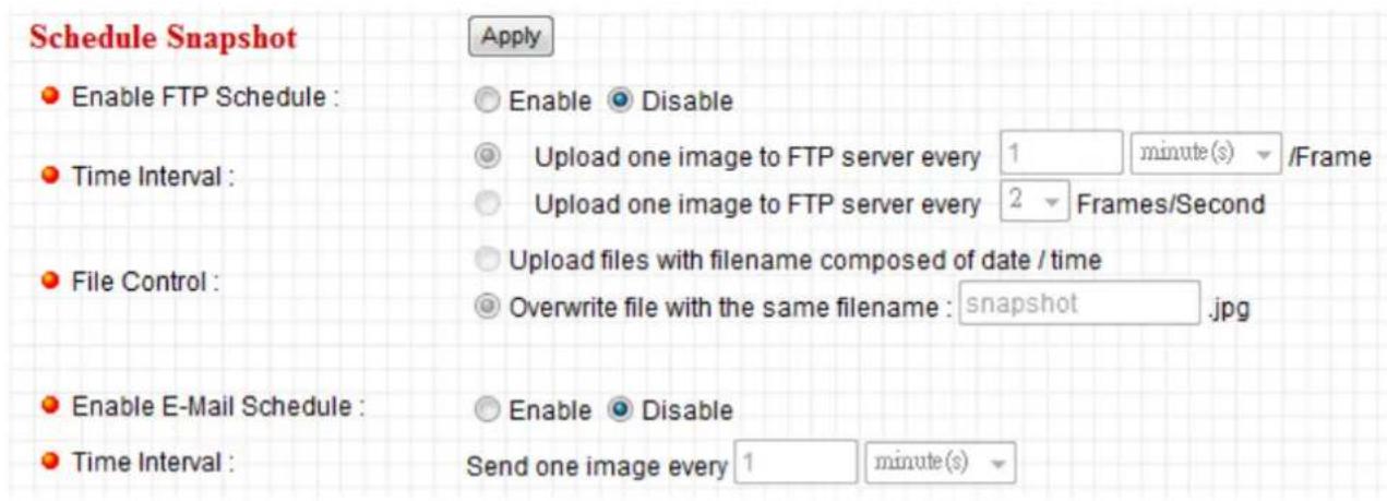 Edimax IC-3010 - Schedule Snapshot - 1
