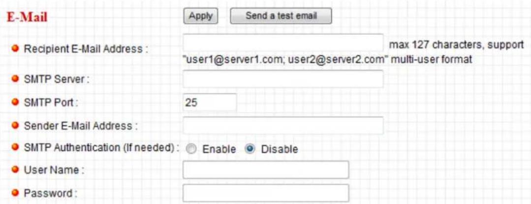 Edimax IC-3010 - Email Settings - 1