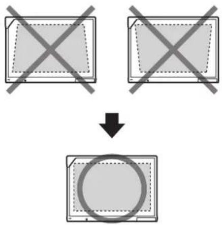 PANASONIC UB-T781W - Projizieren des Bildes als Rechteck - 2