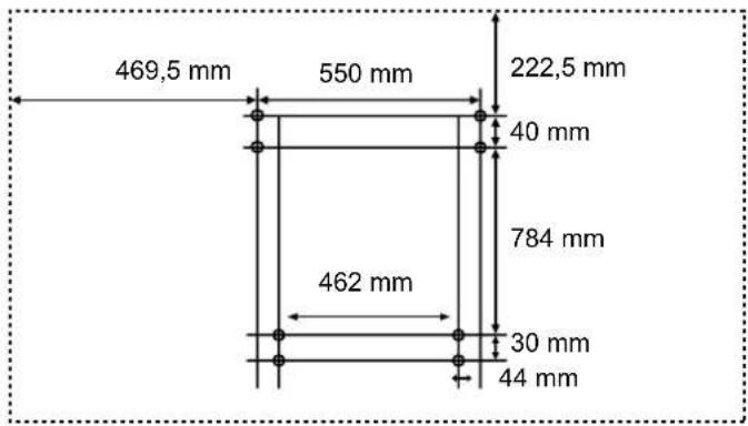 469,5 mm 550 mm 222,5 mm 40 mm 784 mm 462 mm 30 mm 44 mm