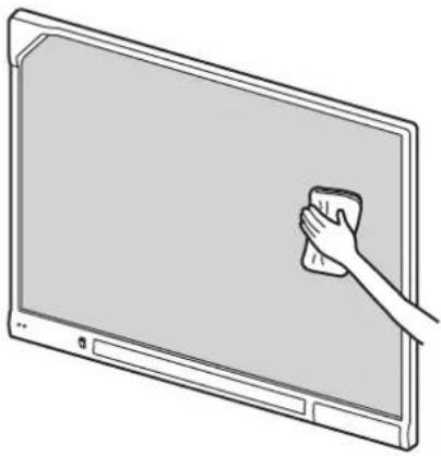 PANASONIC UB-T781W - Oberfläche der Bildschirmtafel abwischen. - 1