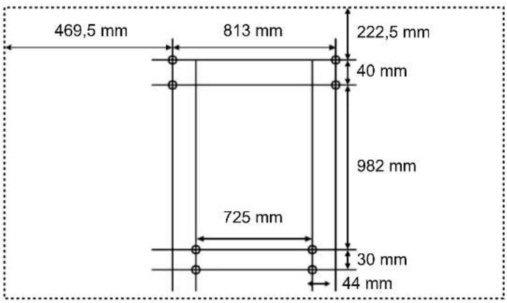 469,5 mm 813 mm 222,5 mm 40 mm 982 mm 725 mm 30 mm 44 mm