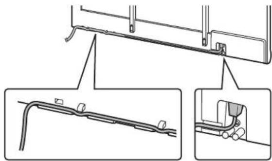 PANASONIC UB-T761 - Je nach Position der Steckdose führen Sie das Netzkabel auf einem der in den folgenden Abbildungen gezeigten Wege. - 2