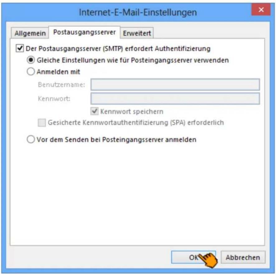 CISCO EPC 3940 - E-Mailkonfiguration für Outlook 2013 - 6