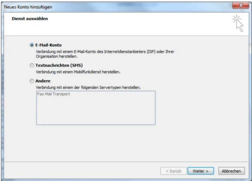 CISCO EPC 3940 - E-Mailkonfiguration für Outlook 2010 unter Windows 7-10 - 3
