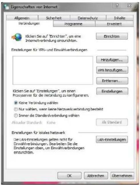 CISCO EPC 3940 - Browserkonfiguration für Internet Explorer unter Windows 7 - 3