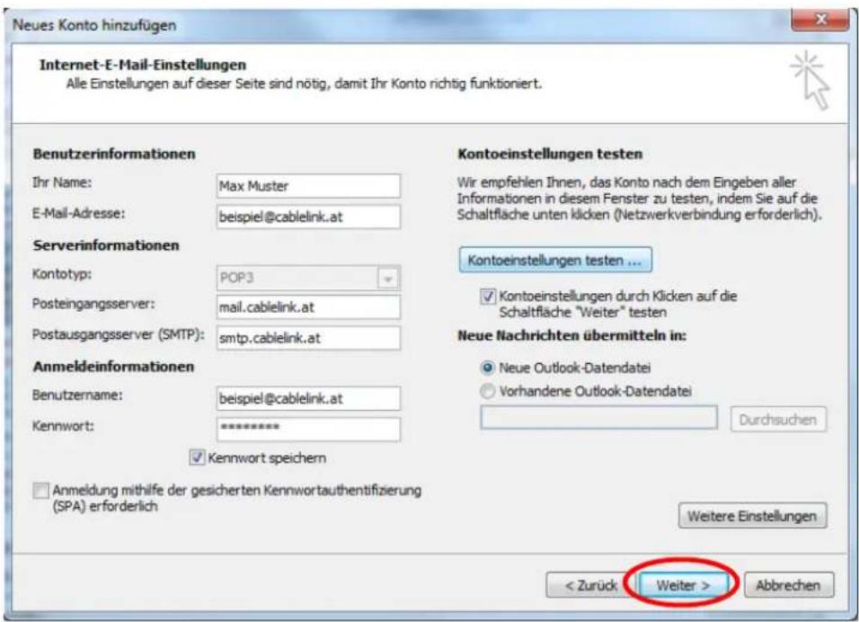 CISCO EPC 3940 - ■ Klicken Sie auf Weitere Einstellungen. - 4