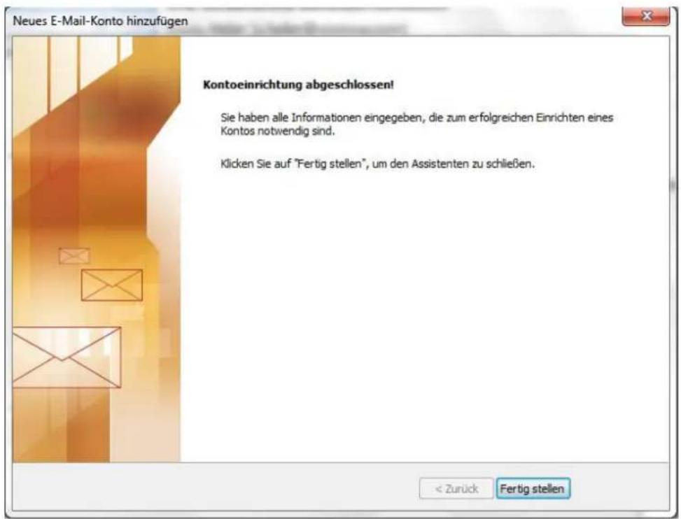 CISCO EPC 3940 - E-Mailkonfiguration für Outlook 2007 unter Windows 7-10 - 11