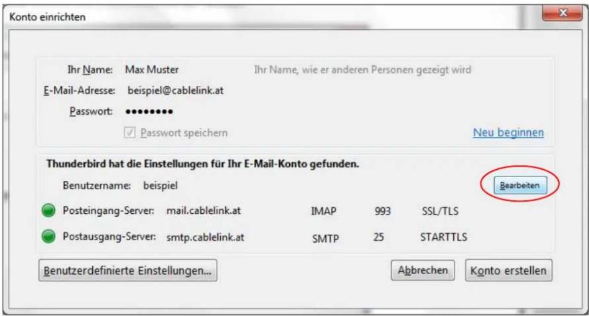 CISCO EPC 3940 - E-Mailkonfiguration für Mozilla Thunderbird unter Windows 7-10 - 3