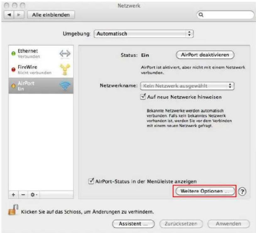 CISCO EPC 3940 - WLAN-Konfiguration für MAC OS 10.6 - 10.11 - 2