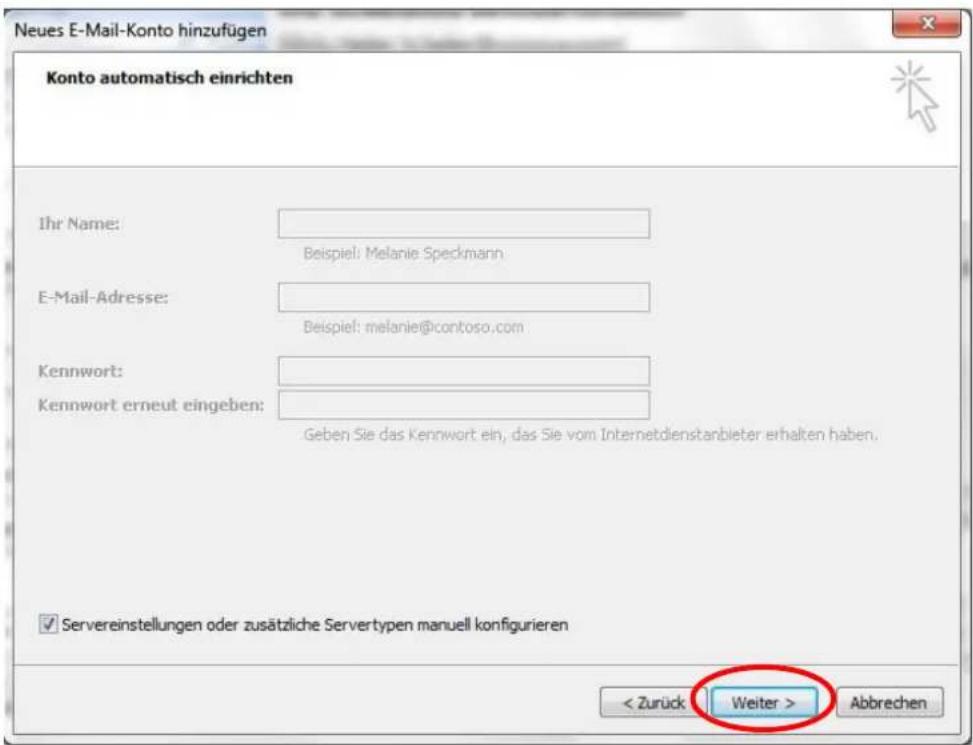 CISCO EPC 3940 - E-Mailkonfiguration für Outlook 2007 unter Windows 7-10 - 3