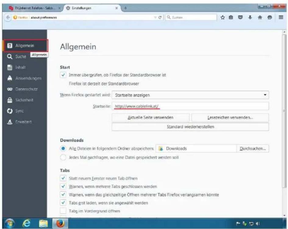 CISCO EPC 3940 - Browserkonfiguration für Mozilla Firefox - 2