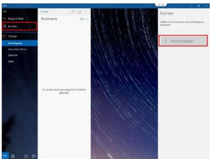 CISCO EPC 3940 - E-Mailkonfiguration für „Mail“ unter Windows 10 - 2