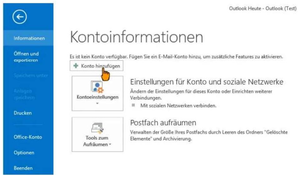 CISCO EPC 3940 - E-Mailkonfiguration für Outlook 2013 - 2