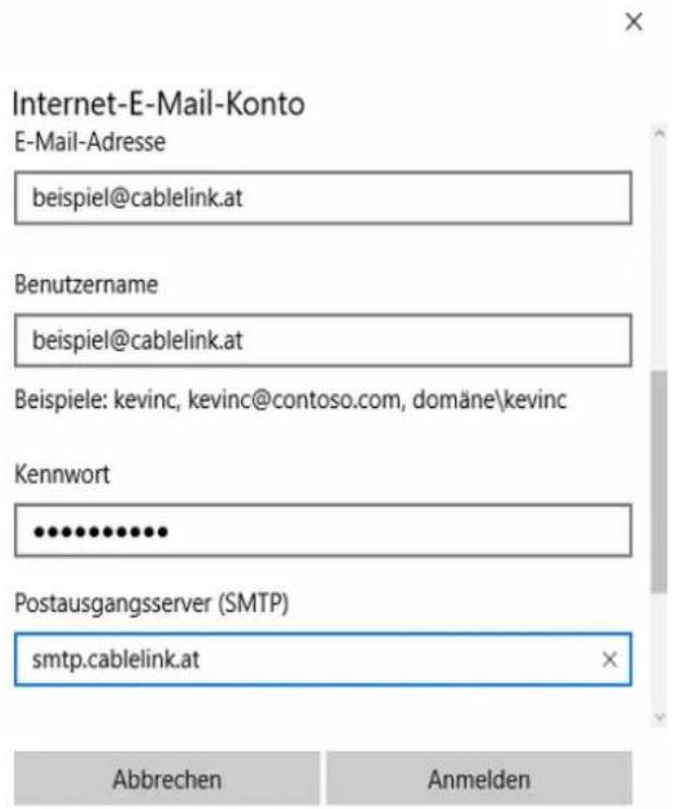 CISCO EPC 3940 - E-Mailkonfiguration für „Mail“ unter Windows 10 - 6