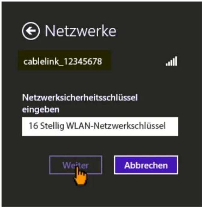 CISCO EPC 3940 - WLAN-Konfiguration für Windows 8 und 8.1 - 5