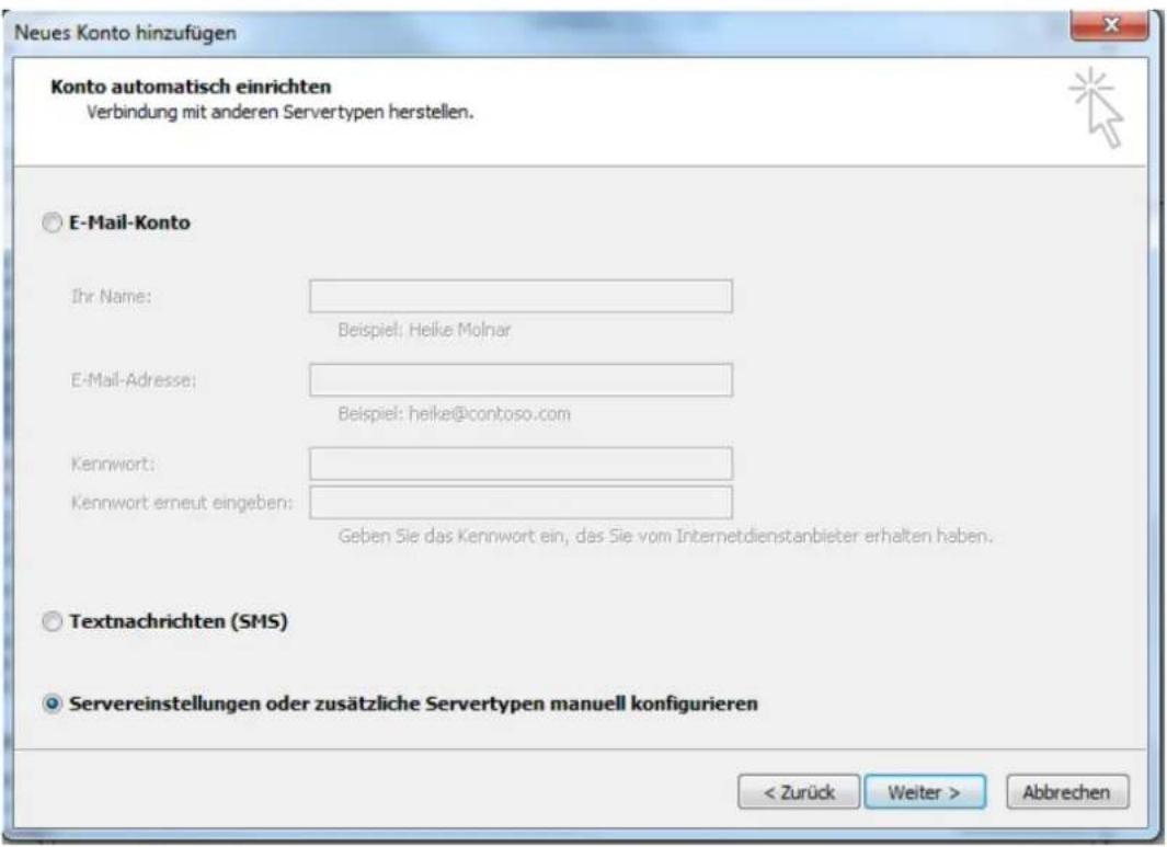CISCO EPC 3940 - E-Mailkonfiguration für Outlook 2010 unter Windows 7-10 - 4