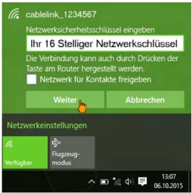 CISCO EPC 3940 - WLAN-Konfiguration für Windows 10 - 3