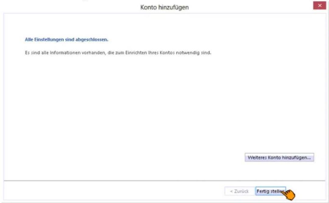 CISCO EPC 3940 - E-Mailkonfiguration für Outlook 2013 - 9