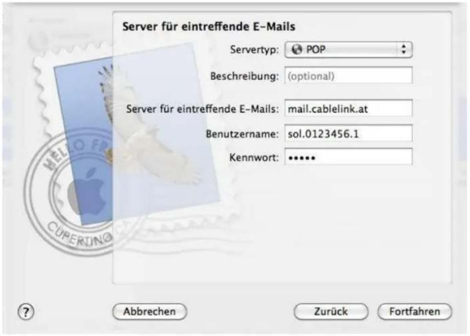 CISCO EPC 3940 - E-Mailkonfiguration für Apple Mail 4.x unter OS 10.6 – 10.11 - 5