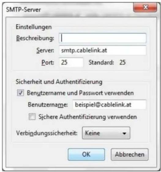 CISCO EPC 3940 - E-Mailkonfiguration für Mozilla Thunderbird unter Windows 7-10 - 7
