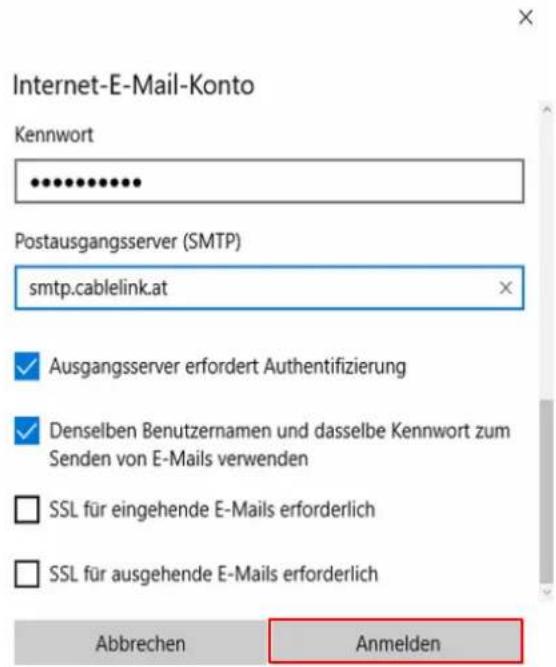 CISCO EPC 3940 - E-Mailkonfiguration für „Mail“ unter Windows 10 - 7