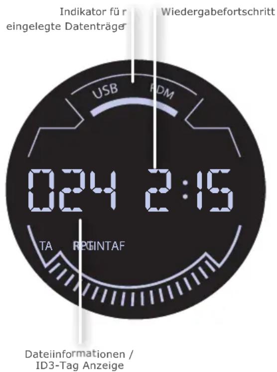 Xomax XM-RSU221BT - Wiedergabe Display - 1