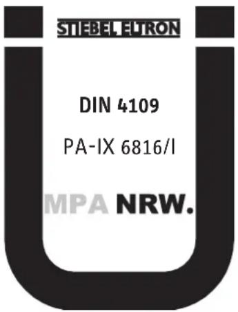 STIEBEL ELTRON DIN 4109 PA-IX 6816/I MPA NRW.