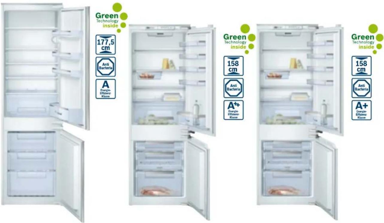 Green Technology inside 177,5 cm Anti Bacteria A Energie- Efficiency- Klasse Green Technology inside 158 cm Anti Bacteria A++ Energie- Efficiency- Klasse Green Technology inside 158 cm Anti Bacteria A+ Energie- Efficiency- Klasse